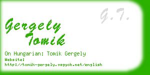 gergely tomik business card